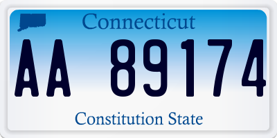 CT license plate AA89174