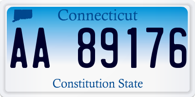CT license plate AA89176
