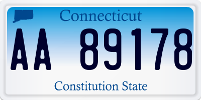 CT license plate AA89178
