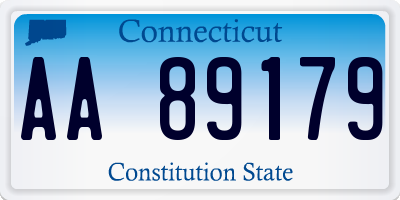 CT license plate AA89179