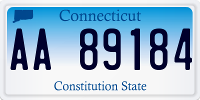 CT license plate AA89184