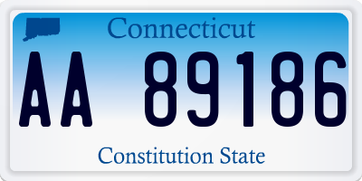 CT license plate AA89186