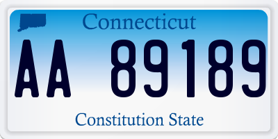 CT license plate AA89189