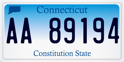 CT license plate AA89194