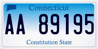 CT license plate AA89195