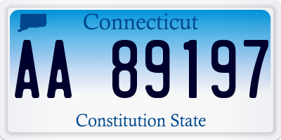 CT license plate AA89197
