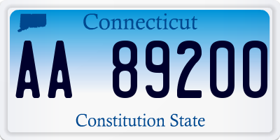 CT license plate AA89200