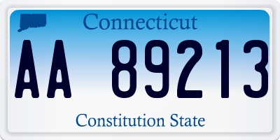 CT license plate AA89213