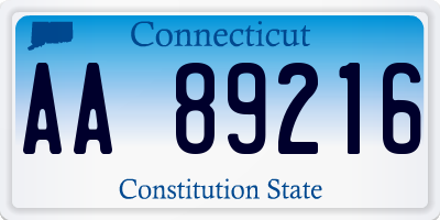 CT license plate AA89216
