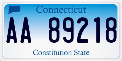 CT license plate AA89218