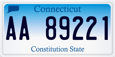 CT license plate AA89221