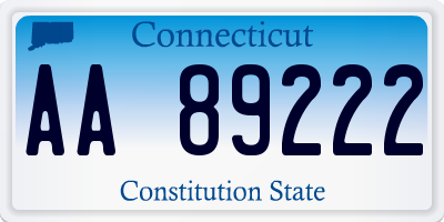 CT license plate AA89222