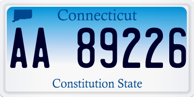CT license plate AA89226