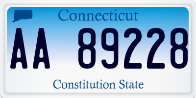 CT license plate AA89228