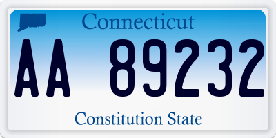 CT license plate AA89232