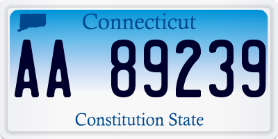 CT license plate AA89239