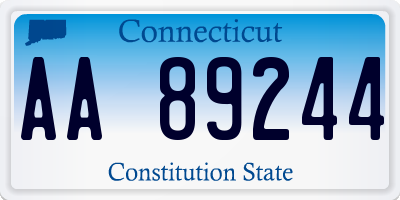 CT license plate AA89244