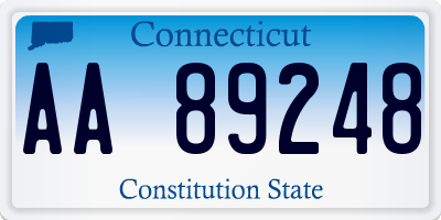 CT license plate AA89248