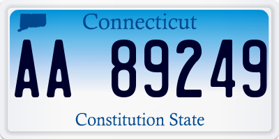 CT license plate AA89249