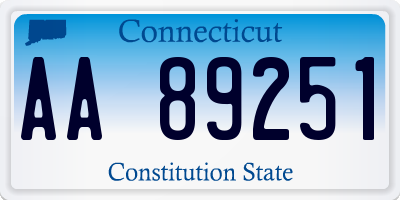 CT license plate AA89251