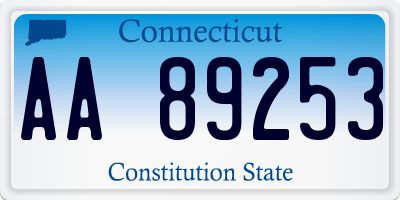 CT license plate AA89253