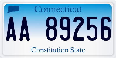 CT license plate AA89256