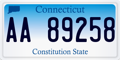 CT license plate AA89258