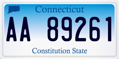 CT license plate AA89261