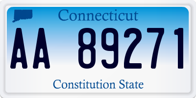 CT license plate AA89271