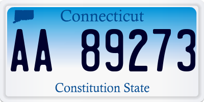 CT license plate AA89273