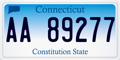 CT license plate AA89277
