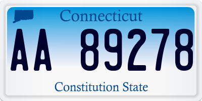 CT license plate AA89278