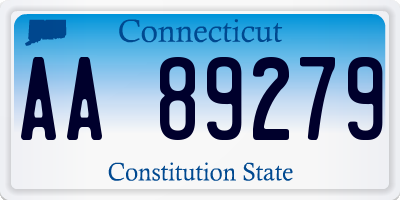 CT license plate AA89279