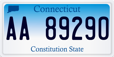 CT license plate AA89290