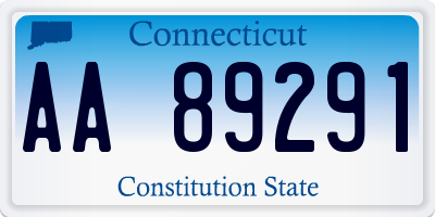 CT license plate AA89291