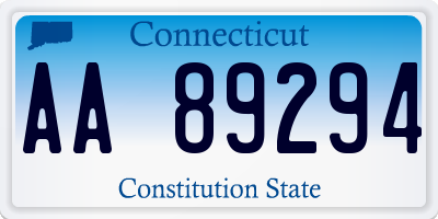 CT license plate AA89294