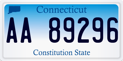 CT license plate AA89296