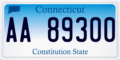 CT license plate AA89300