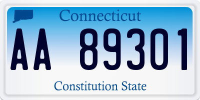 CT license plate AA89301