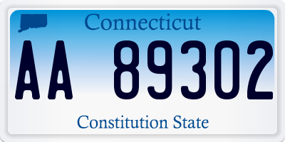 CT license plate AA89302
