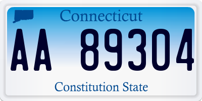CT license plate AA89304