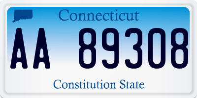 CT license plate AA89308