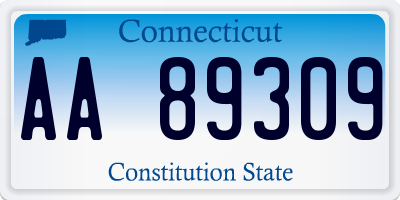 CT license plate AA89309