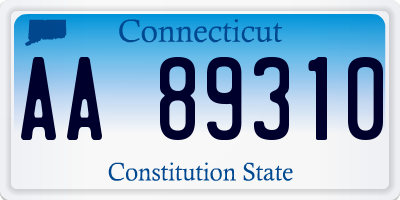 CT license plate AA89310