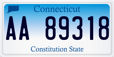 CT license plate AA89318