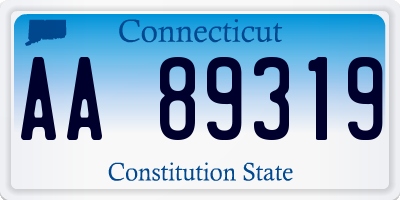 CT license plate AA89319