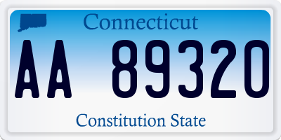 CT license plate AA89320