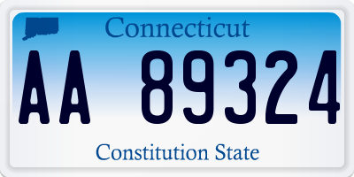 CT license plate AA89324