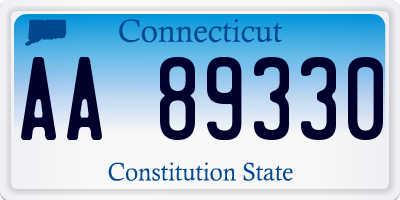 CT license plate AA89330