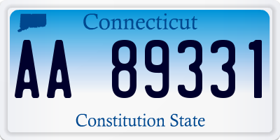 CT license plate AA89331